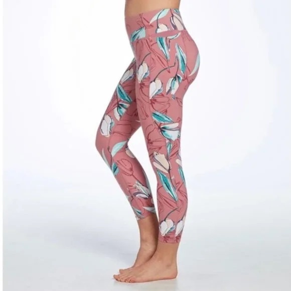 Calia by Carrie Underwood Pink FloralEnergize 7/8 Active Leggings - Picture 1 of 5